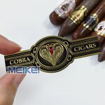 Cigar Bands Label - Gold Embossed Raise Foil Logo Personalized Design Cigar Ring