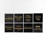 Wood Texture Candle Labels - Hot Sale Full Foil Stamping Embossed Logo Printing