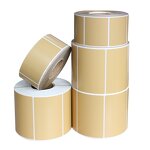 Kraft Label Sticker - Custom Roll Adhesive Blank Thermal Transfer Brown Paper