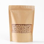 Kraft Paper Pouch - Various Sizes Waterproof Oil Proof With Window Food Packaging