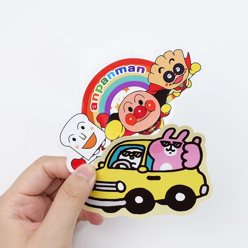 Car Cartoon Sticker - Lovely Waterproof Custom Vinyl Kiss Die Cut for Kids