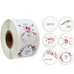 Thank You Label Roll - Customized Adhesive Seal Round Sticker Roll Packaging Label
