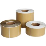 Kraft Label Sticker - Custom Roll Adhesive Blank Thermal Transfer Brown Paper