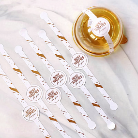 Dissolvable Food Labels - Custom Printing Easy Tear Cake Box Seal Sticker Packaging