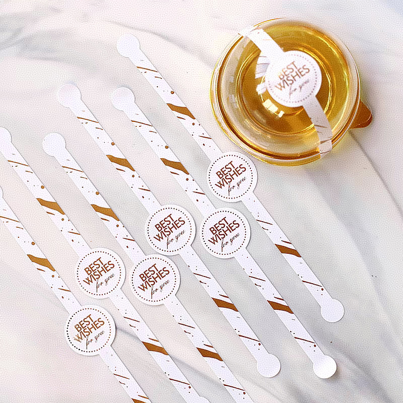 Dissolvable Food Labels - Custom Printing Easy Tear Cake Box Seal Sticker Packaging