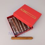 Cigar Drawer Box - 400G Soft Touch Custom Logo Gold Foil Matte Paper with Window