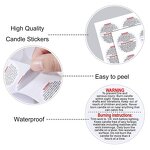 Candle Warning Stickers - 1.5 Inch Round Waterproof Soy Wax Votives Jar Container