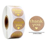 Thank You Stickers - Wholesale Custom Circle Round Cute Pink Small Business Label