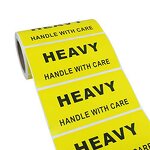 Heavy Warning Labels - Fluorescent Yellow Bold Letters Triangle Transport Caution