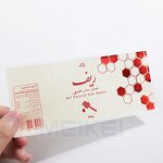 Honey Bee Label - Red Foil Luxury Texture Paper Custom Logo Nutrition Facts Waterproof