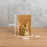 Eco Kraft Pouch - Waterproof Zip Lock Stand up Coffee Bag Eco-Friendly Food Bag