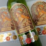 Wine Liquor Labels - Luxury 3D Spot UV Invisible Ink Gold Embossed Custom Logo Bottle
