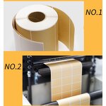 Kraft Thermal Label - Custom Size 100x70mm Roll Barcode Brown Colored Direct Sticker