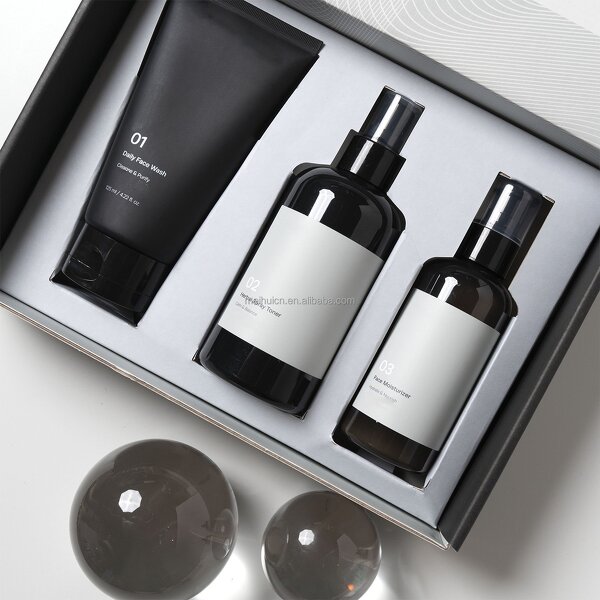 Men Skin Care Set - Factory - Private Label Face Wash Toner Cream Acne-Prone Moisturizing