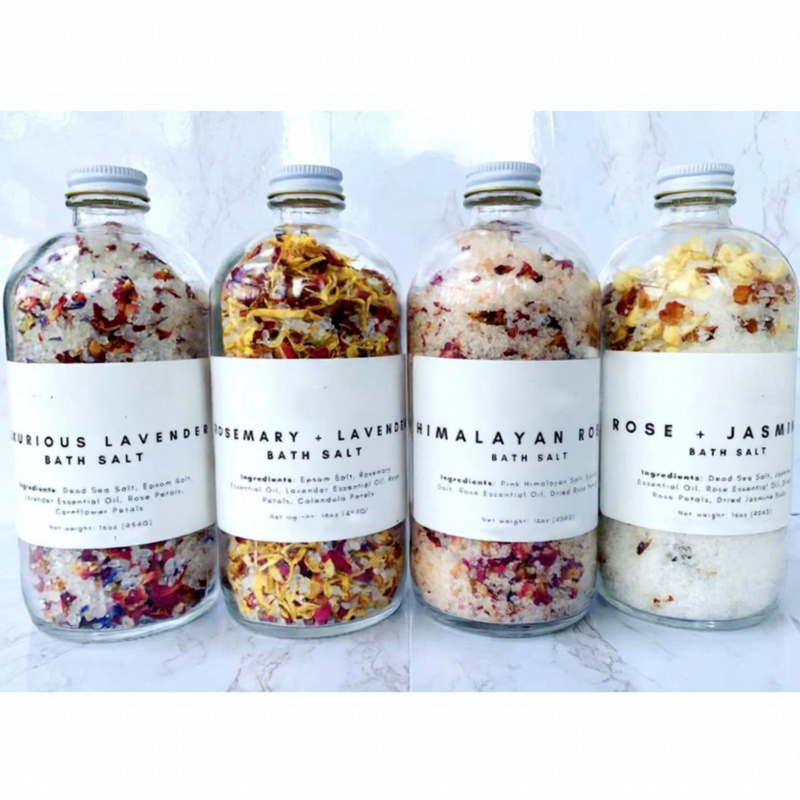 Herbal Body Wash - Manufacturer - Private Label Rose Lavender Jasmine Bath Salt Moisture