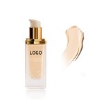 Liquid Foundation - Manufacturer - Private Label Nude Golden Square Frosted Bottle Waterproof Full Coverage