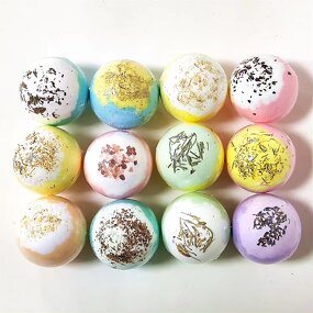 Bath Bomb Manufacturer - Private Label Vegan Flower Bubble Fizzy 12 Pcs Set