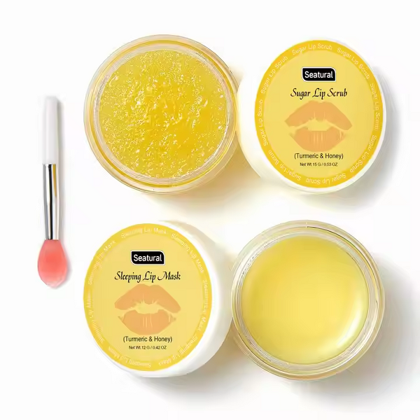 Lip Care Kit Manufacturer - Private Label with Turmeric Honey Mask & Scrub
