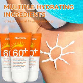 Waterproof Sunscreen Cream - Manufacturer - Hot Selling SPF60+ Sun Protection Moisturizer Sun Block
