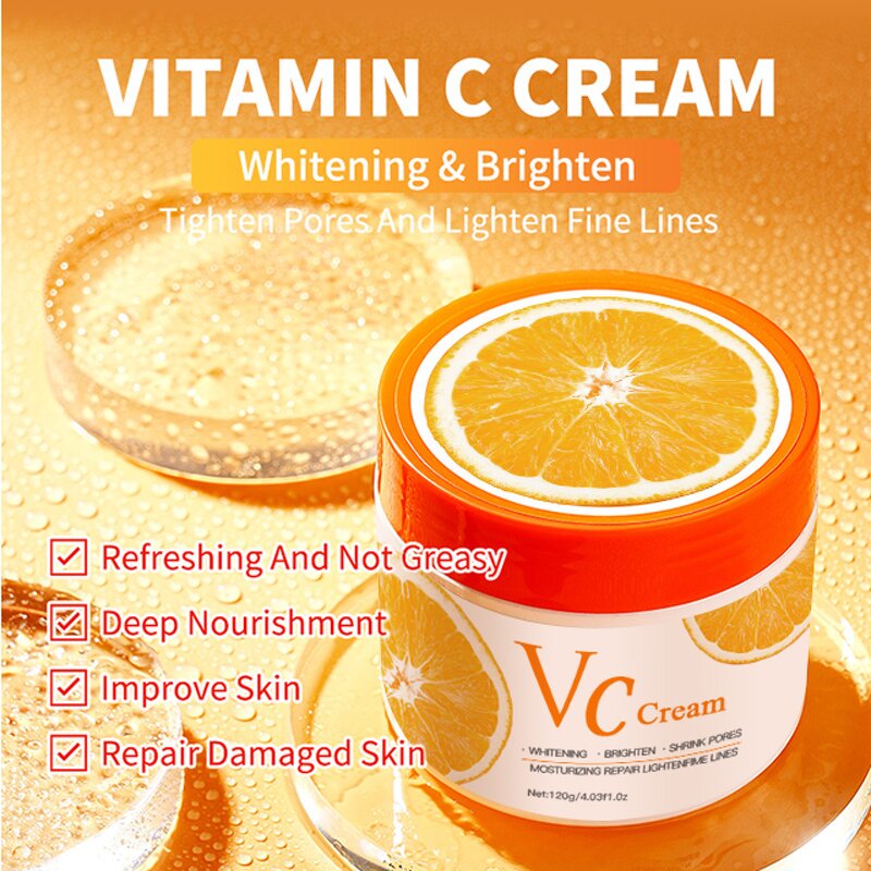 Vitamin C Face Cream - Manufacturer - OEM Brightening Vitamin E Hyaluronic Acid Facial Care Cream