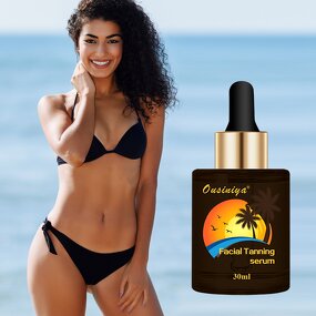 Organic Self Tanning Drops - Manufacturer - Private Label Dark Bronze No Sunshine Face Body Oil