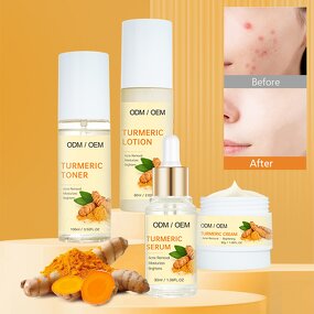 Turmeric Skin Care Set - Factory - OEM Organic Anti Acne Anti-aging Toner Serum Facial Set