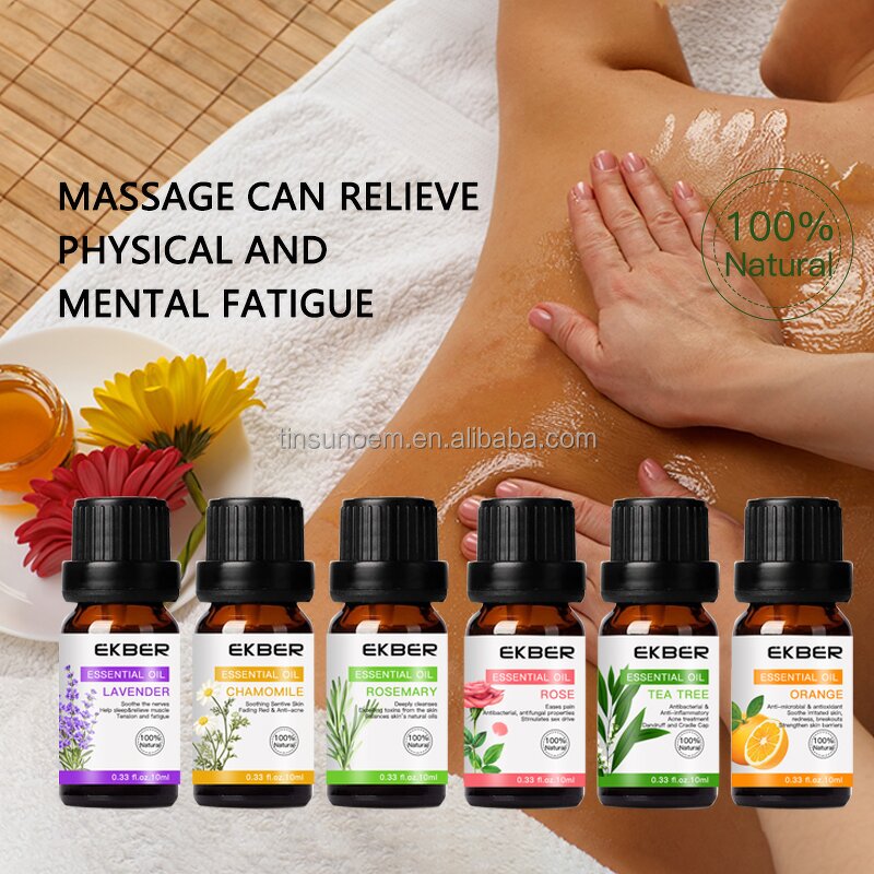 Tea Tree Essential Oil Set - Factory - Private Label 100% Natural Anti-Aging Stress Relieving Body Massage Oil Set