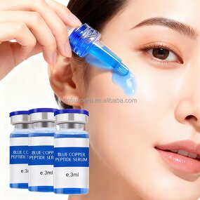 Blue Copper Peptide Serum - Factory - Private Label Wholesale GHK-cu Firming Anti-Wrinkle Facial Essence Serum