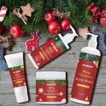 Christmas Bath Gift Set - Factory - Wholesale 4 Pieces Handcream Scrub Body Lotion Organic Body Care Set
