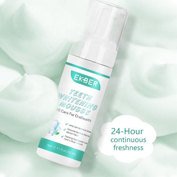 Teeth Whitening Mousse - Manufacturer - Custom Logo EKBER Natural Remove Tooth Stains Oral Care Mousse Wholesale