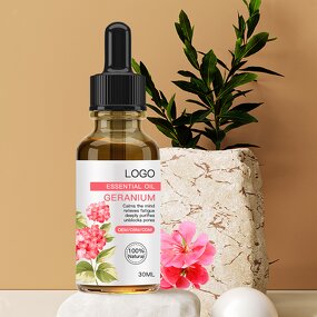 Geranium Essential Oil - Manufacturer - Customized logo 100% Natural Unclog Pores Deep Cleaning Face Body Oil