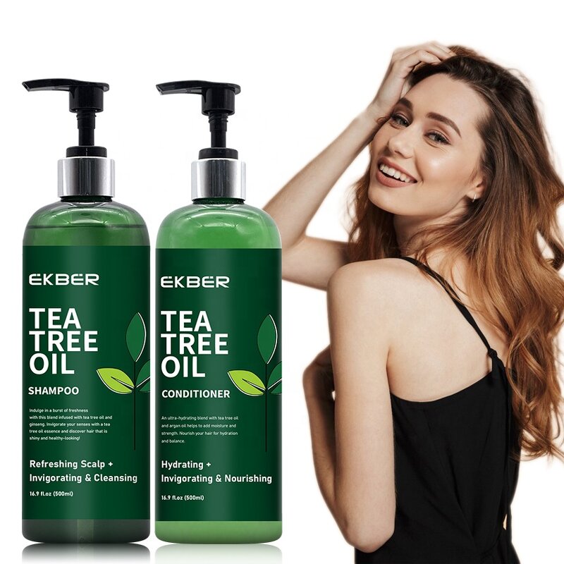 Tea Tree Hair Shampoo - Manufacturer - Wholesale Black Shampoo Tea Tree Oil All Hair Types Conditioner Set