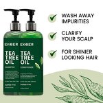 Tea Tree Hair Shampoo - Manufacturer - Wholesale Black Shampoo Tea Tree Oil All Hair Types Conditioner Set