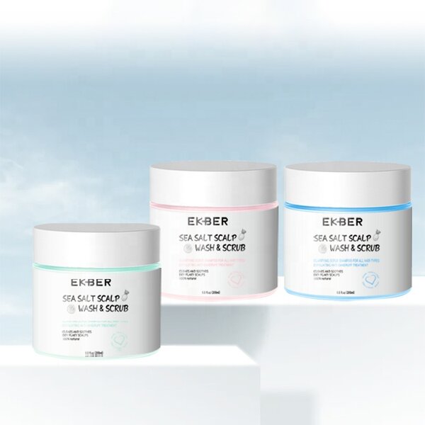 Sea Salt Scalp Scrub - Factory - Private Label Natural Organic Hyaluronic Acid Hair Wash Massage Shampoo