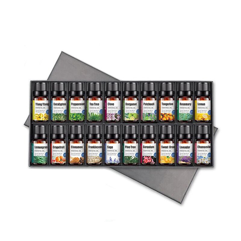 Essential Oil Set - Factory - Organic Pure Clove Eucalyptus Peppermint Tea Tree 10ml 30ml Body Massage Oil