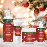 Christmas Bath Gift Set - Factory - Wholesale 4 Pieces Handcream Scrub Body Lotion Organic Body Care Set