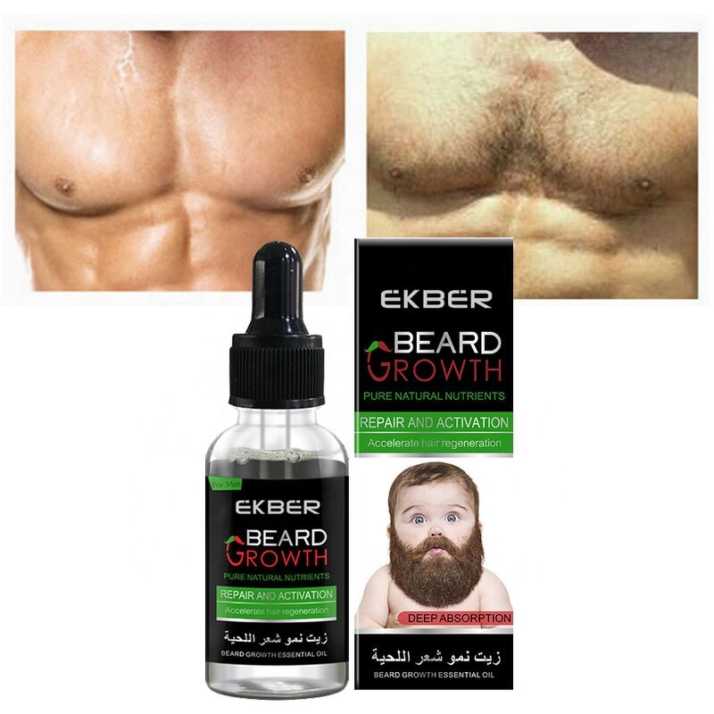 Beard Grooming Oil - Manufacturer - EKBER 2024 Hot Sale 30ml Organic Men Moustache Styling Growth Oil