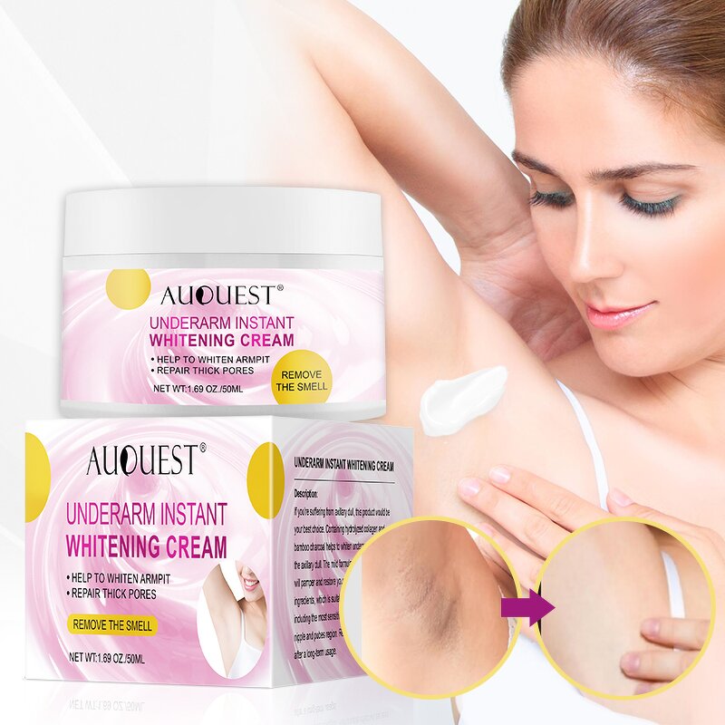 Underarm Whitening Cream - Manufacturer - AuQuest Private Label Organic Parts Brighten Armpit Bleaching Cream