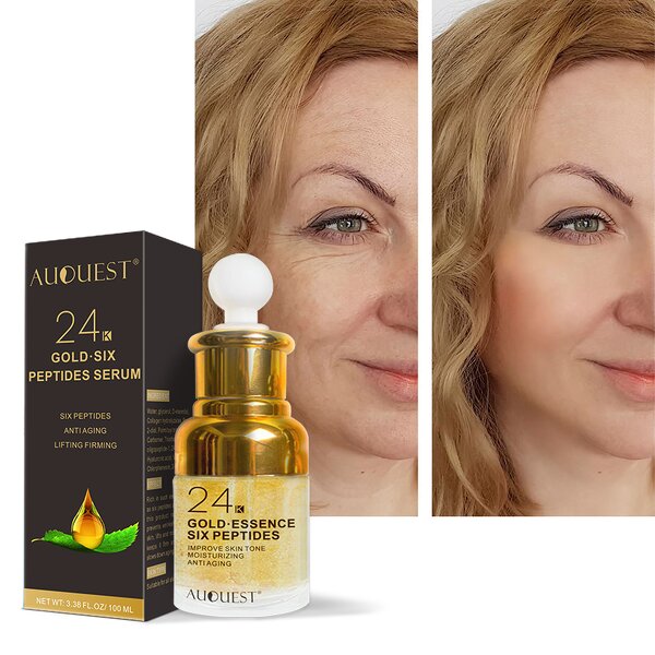 24k Gold Serum - Factory - AuQuest OEM/ODM Private Label Organic Smoothing Whitening Anti Aging Serum