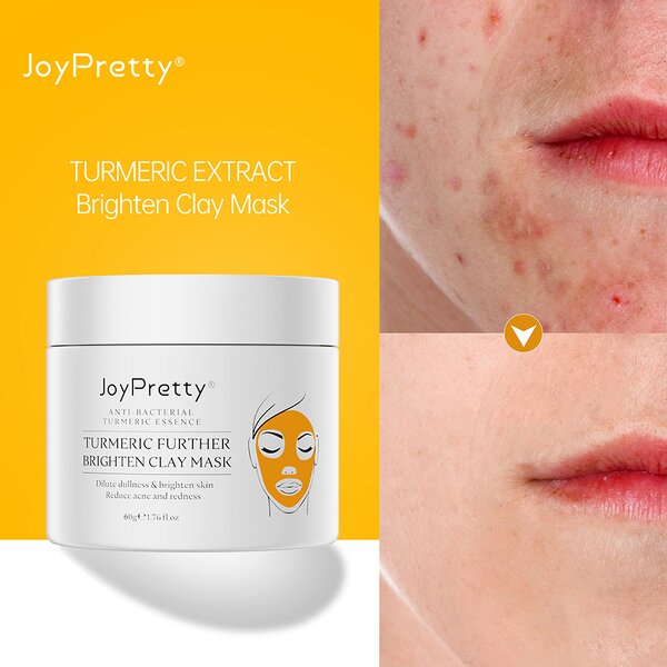 Turmeric Clay Mask - Manufacturer - JoyPretty Organic Moisturizing Firming Whitening Exfoliating Facial Mask
