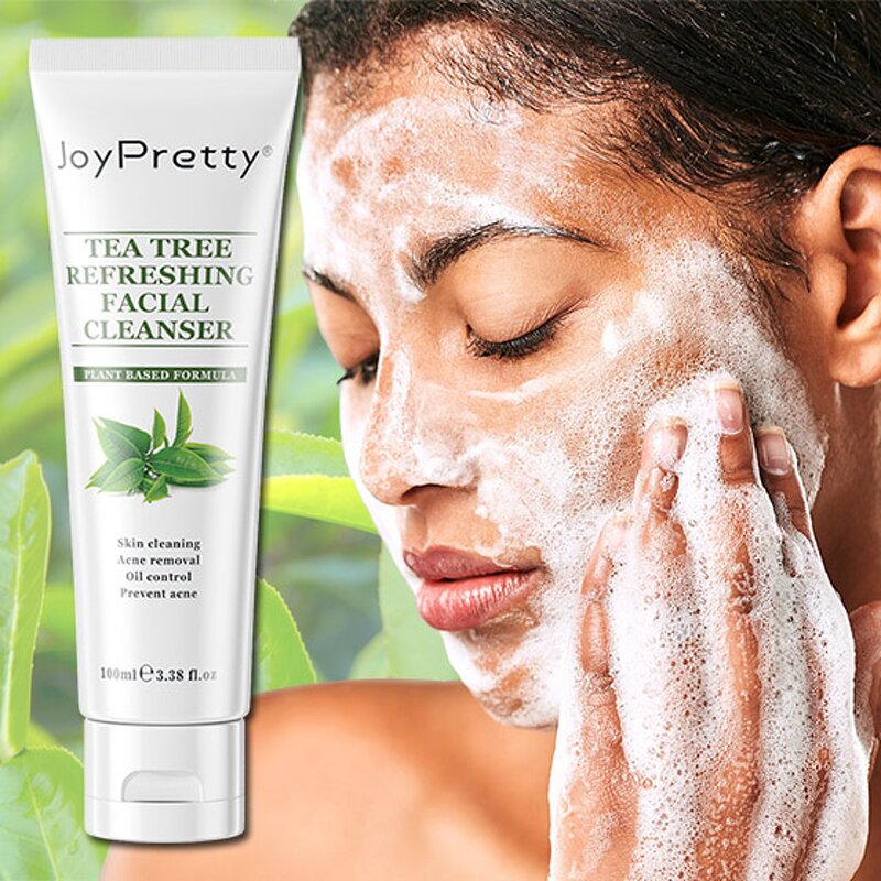Tea Tree Face Wash - Manufacturer - JoyPretty Private Label Organic Whitening Deep Cleansing Foam Cleanser