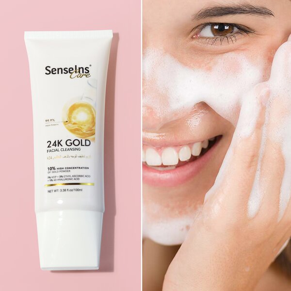 24k Gold Facial Cleanser - Manufacturer - Organic Moisturizing Deep Cleaning Foaming Repairing Face Wash
