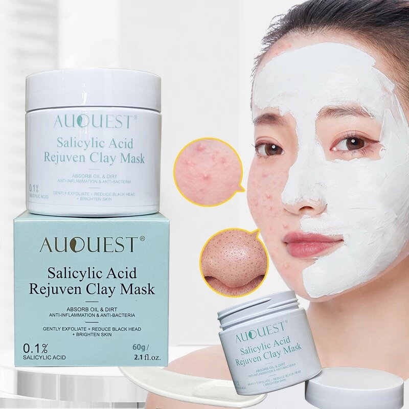 Salicylic Acid Clay Mask - Factory - Hot Selling Natural Organic Anti Aging Acne Whitening Facial Mud Mask