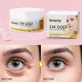 24k Gold Eye Cream - Factory - Wholesale Organic Moisturizing Anti Aging Dark Circles Wrinkle-Reducing