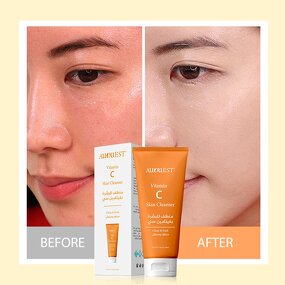 Vitamin C Cleanser - Manufacturer - AuQuest Private Label Organic Deep Cleansing Whitening Exfoliating Foam