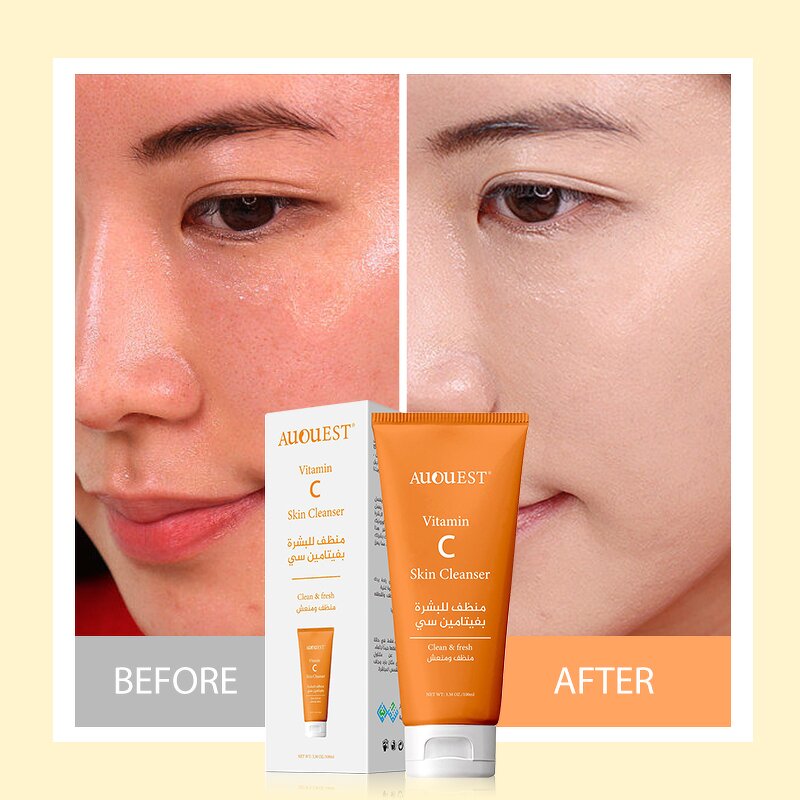 Vitamin C Cleanser - Manufacturer - AuQuest Private Label Organic Deep Cleansing Whitening Exfoliating Foam