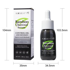 Bamboo Charcoal Serum - Manufacturer - AuQuest Hot Selling Organic Whitening Dark Spot Pores Shrinking Serum