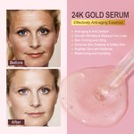 24k Gold Face Serum - Factory - Wholesale Organic Repairing Anti Aging Dark Spot Whitening Moisturizer