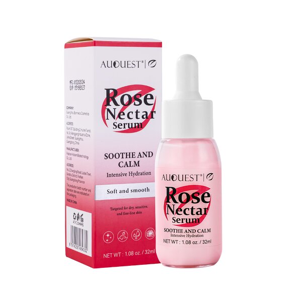 Rose Nectar Serum - Manufacturer - AuQuest Private Label Organic Vegan Whitening Firming Moisturizing Serum