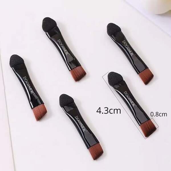 Makeup Brush Set Manufacturer - Black Synthetic Hair Custom Logo Vegan